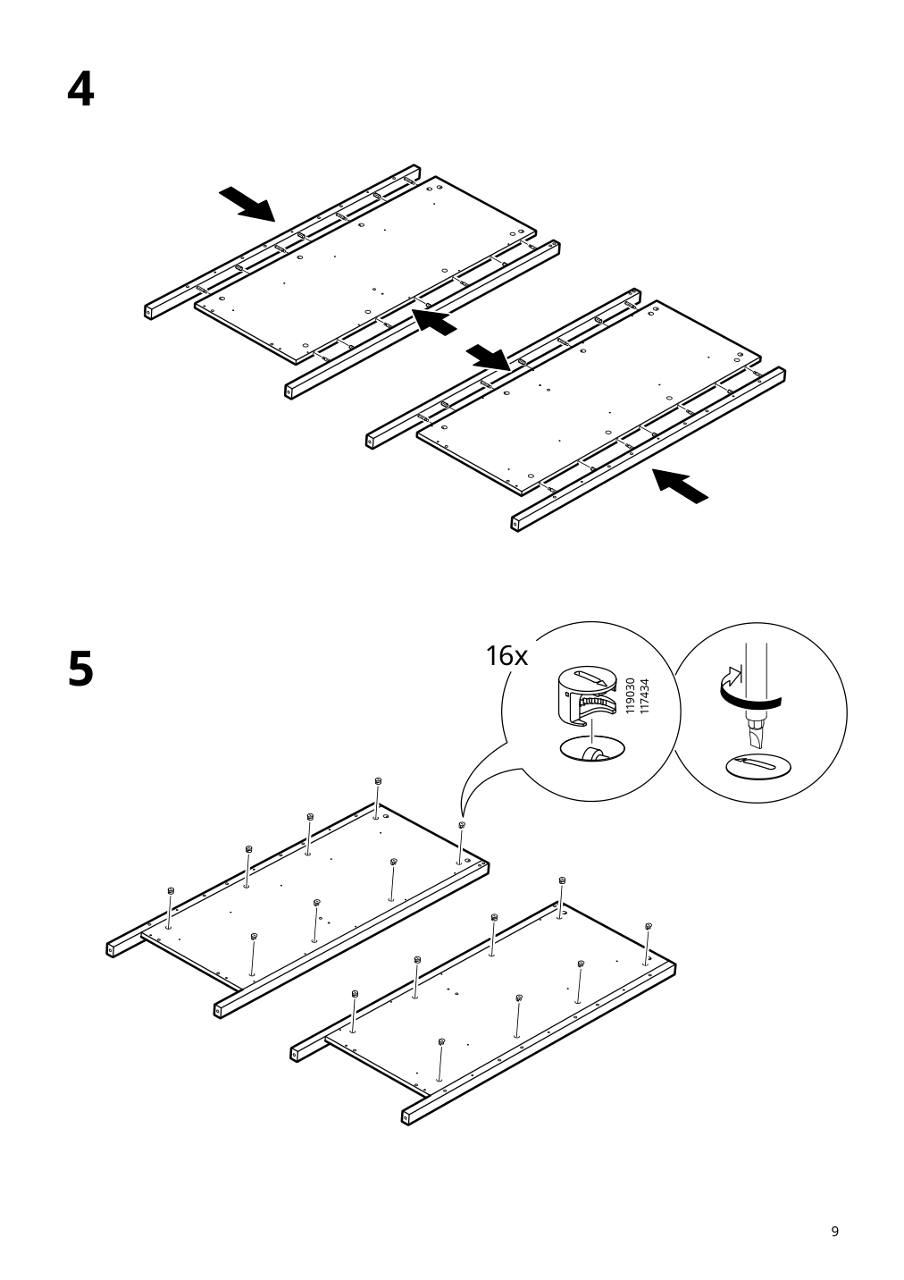 Assembly instructions for IKEA Koppang 5 drawer chest white | Page 9 - IKEA KOPPANG 5-drawer chest 905.841.68