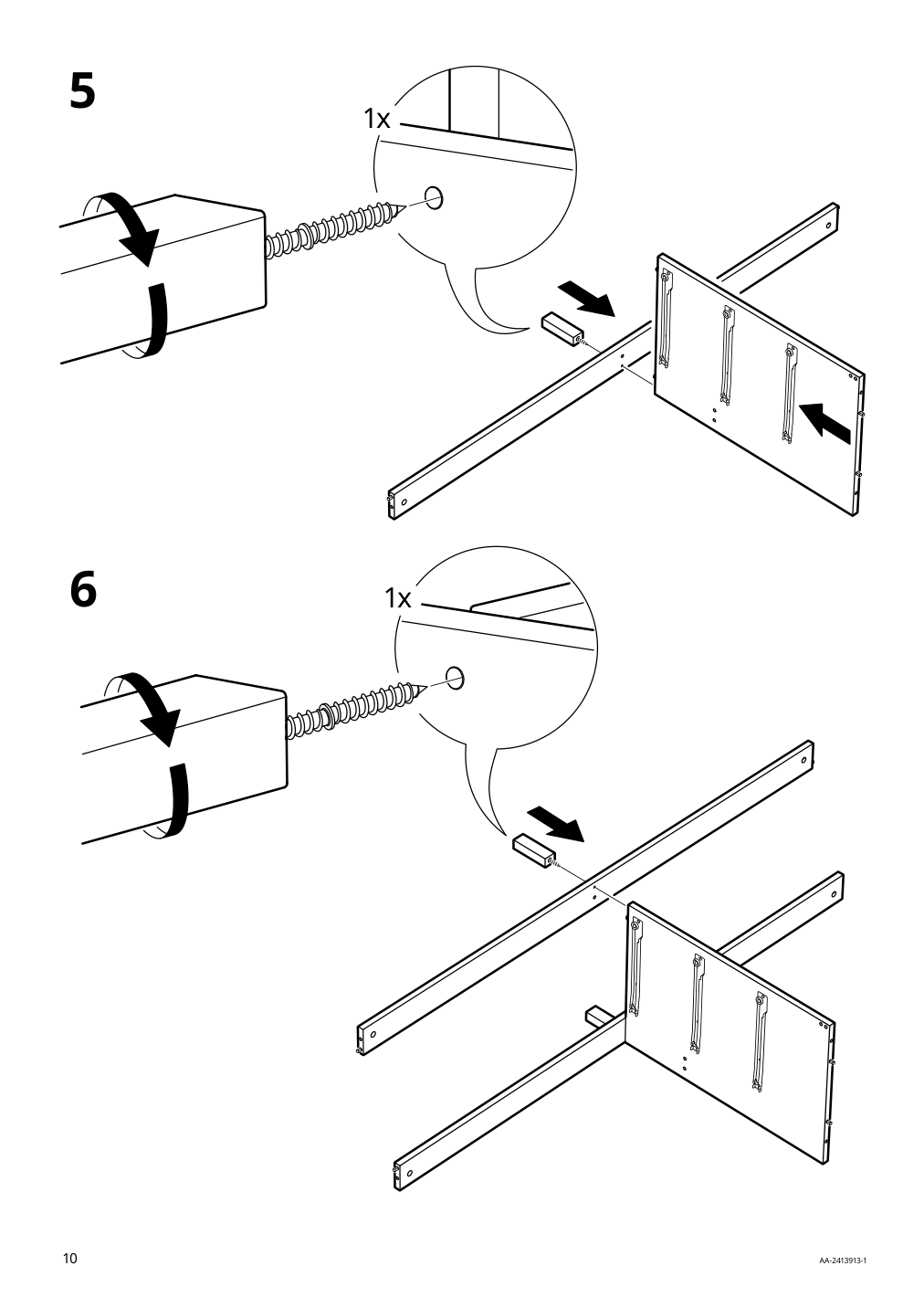 Assembly instructions for IKEA Koppang 6 drawer dresser white | Page 10 - IKEA KOPPANG 6-drawer dresser 103.113.08