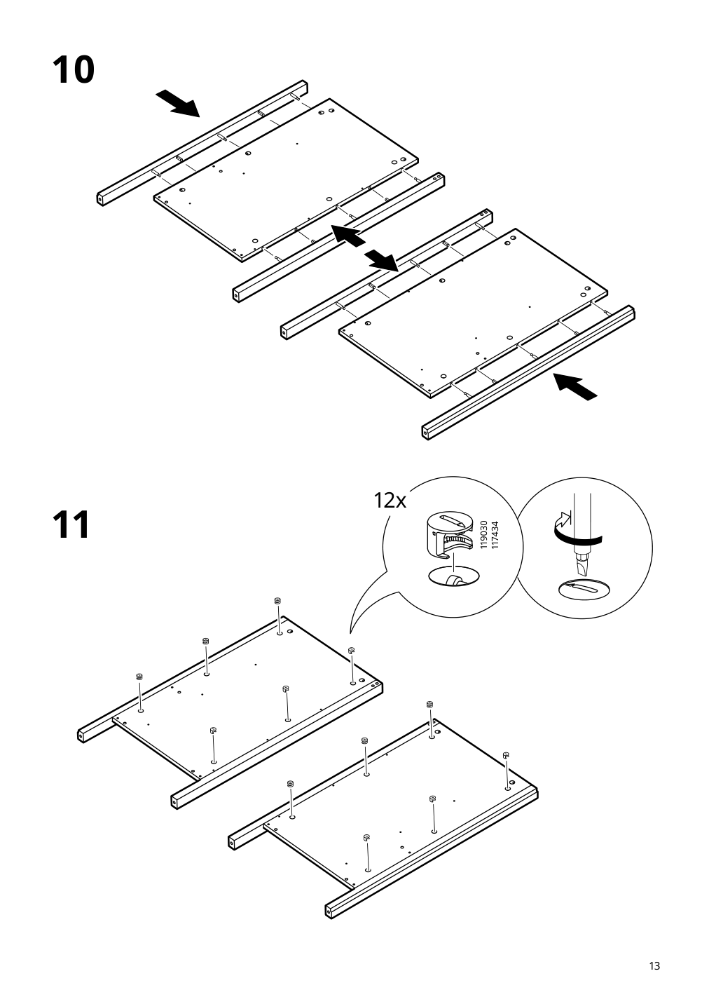 Assembly instructions for IKEA Koppang 6 drawer dresser white | Page 13 - IKEA KOPPANG 6-drawer dresser 103.113.08