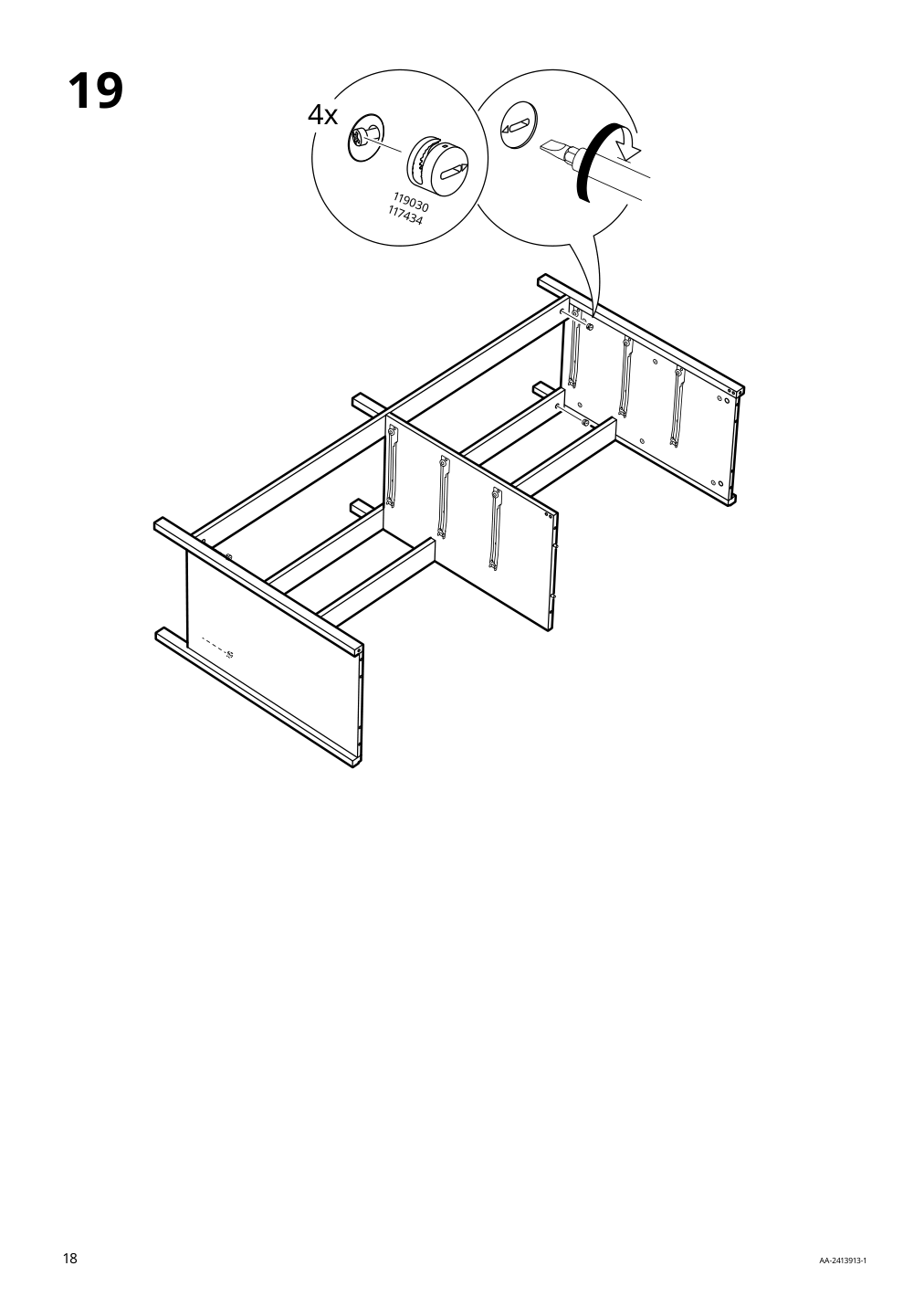 Assembly instructions for IKEA Koppang 6 drawer dresser white | Page 18 - IKEA KOPPANG 6-drawer dresser 103.113.08