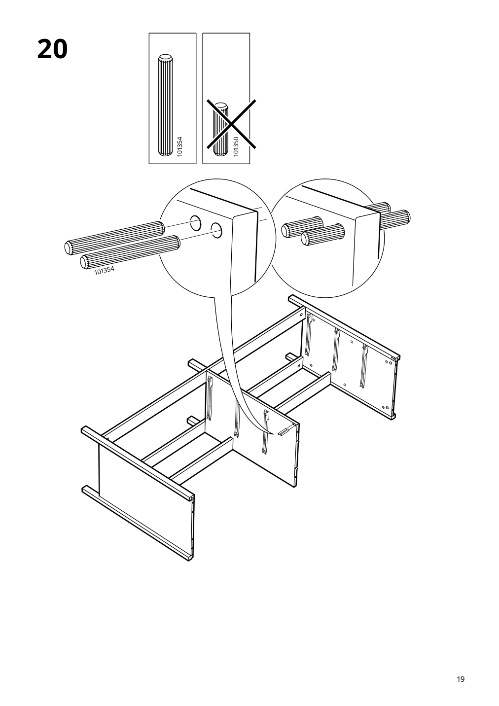 Assembly instructions for IKEA Koppang 6 drawer dresser white | Page 19 - IKEA KOPPANG 6-drawer dresser 103.113.08