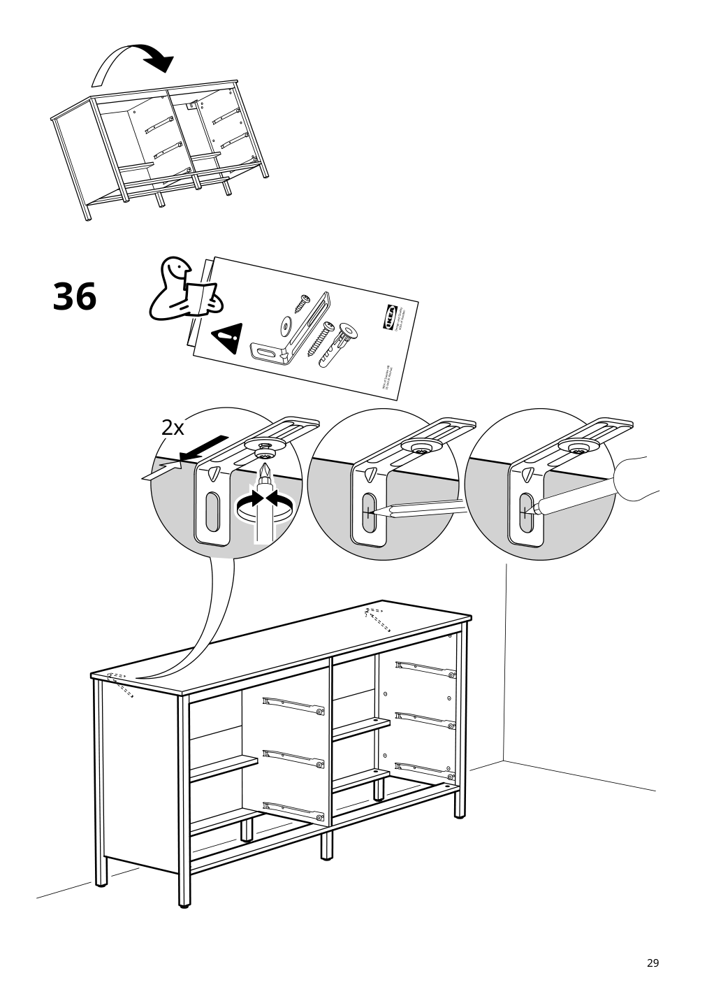 Assembly instructions for IKEA Koppang 6 drawer dresser white | Page 29 - IKEA KOPPANG 6-drawer dresser 103.113.08