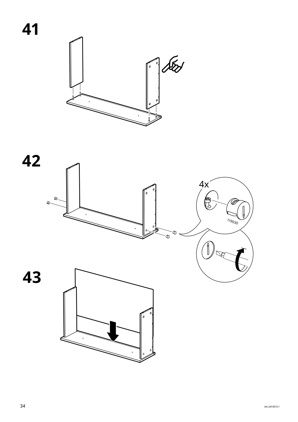 Assembly instructions for IKEA Koppang 6 drawer dresser white | Page 34 - IKEA KOPPANG 6-drawer dresser 103.113.08