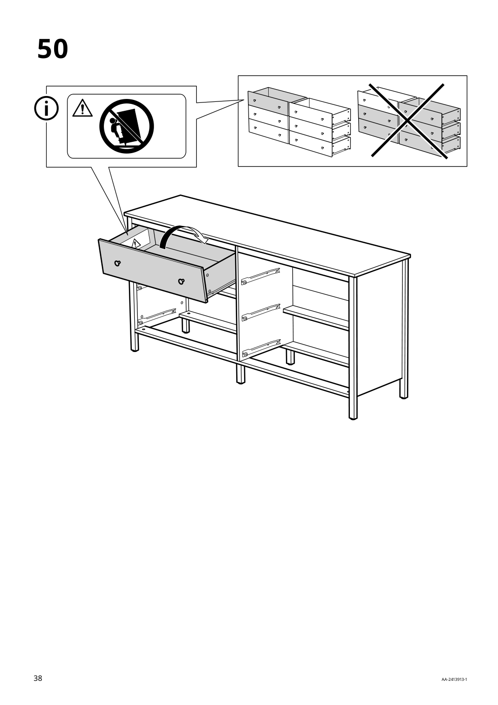 Assembly instructions for IKEA Koppang 6 drawer dresser white | Page 38 - IKEA KOPPANG 6-drawer dresser 103.113.08