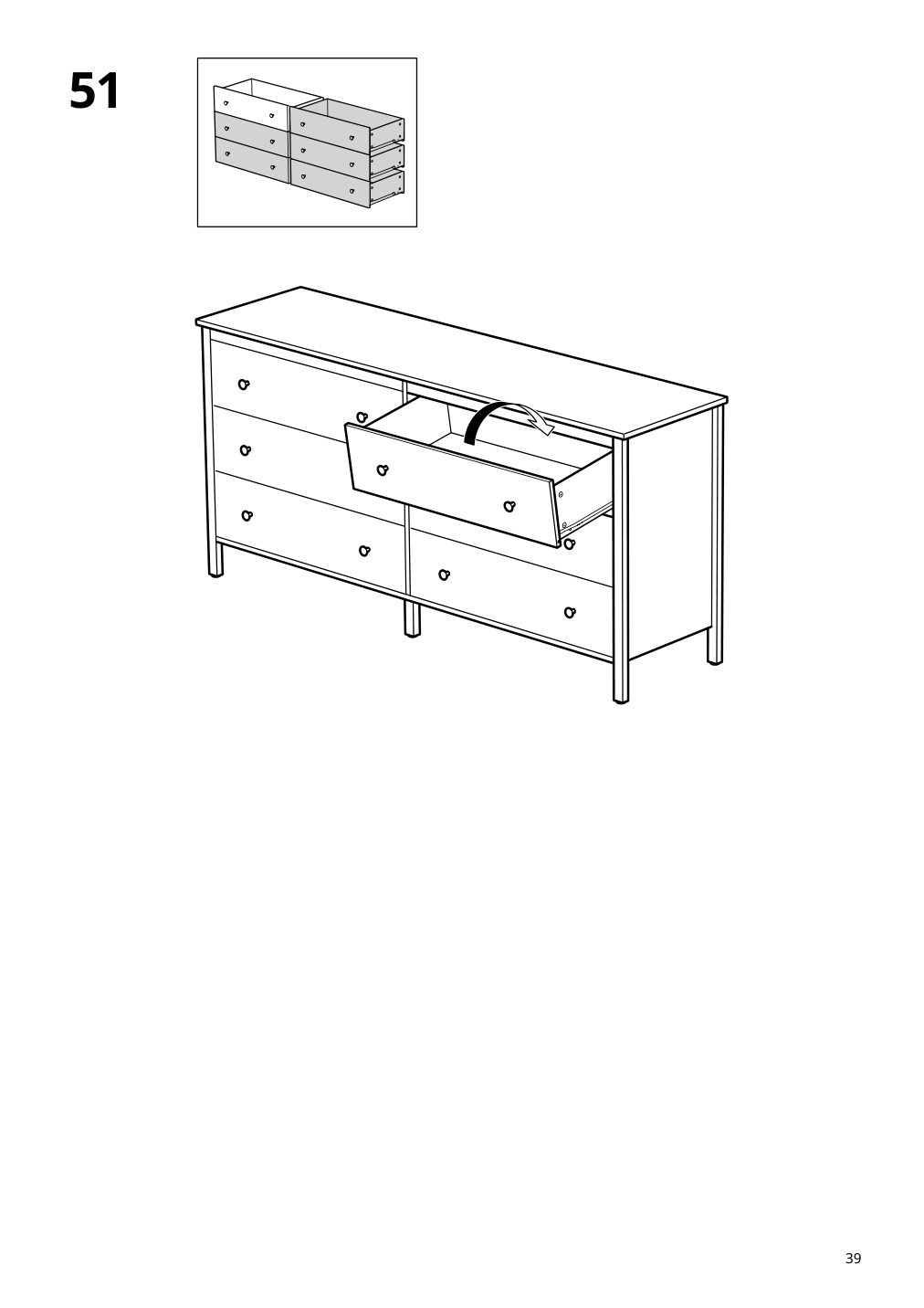 Assembly instructions for IKEA Koppang 6 drawer dresser white | Page 39 - IKEA KOPPANG 6-drawer dresser 103.113.08