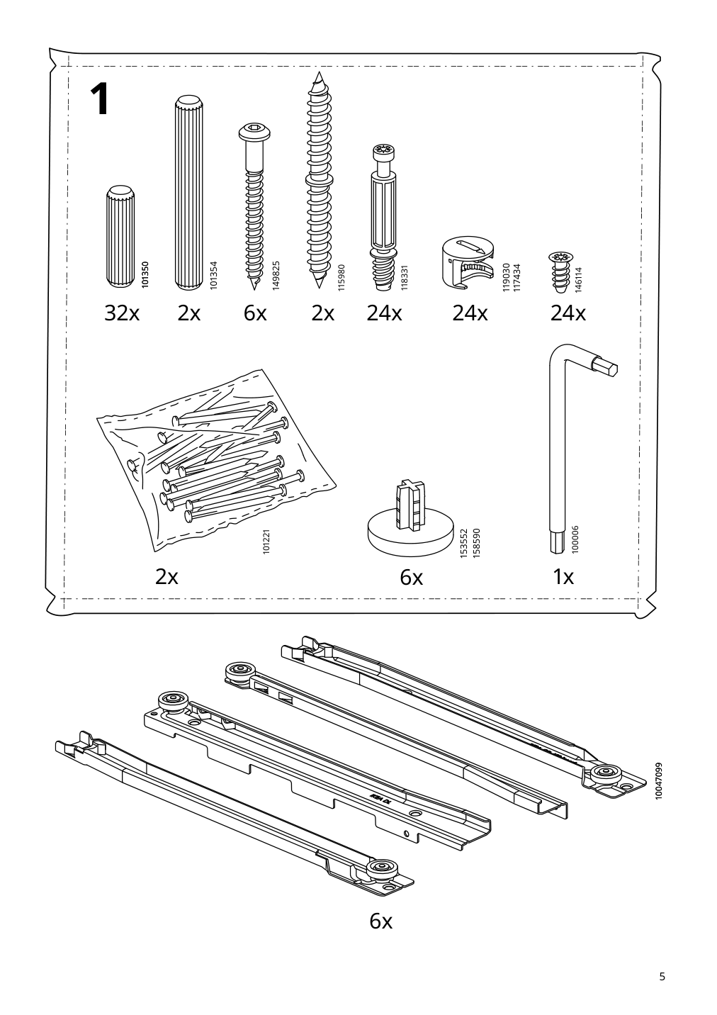 Assembly instructions for IKEA Koppang 6 drawer dresser white | Page 5 - IKEA KOPPANG 6-drawer dresser 103.113.08