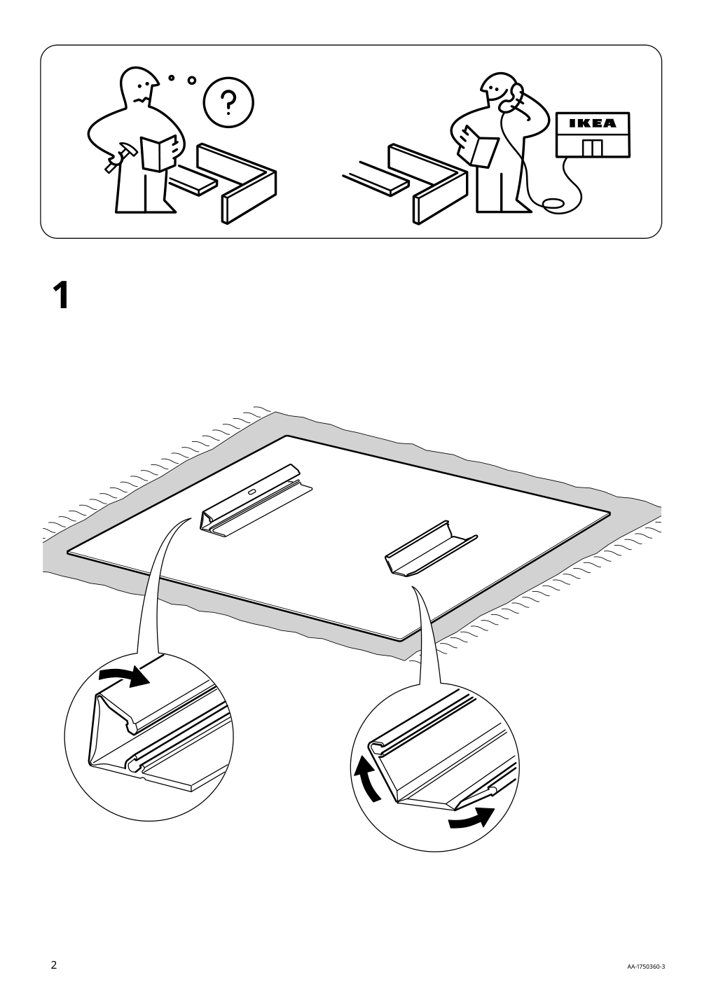 Assembly instructions for IKEA Kopparfall picture moonscape | Page 2 - IKEA KOPPARFALL picture 105.087.86