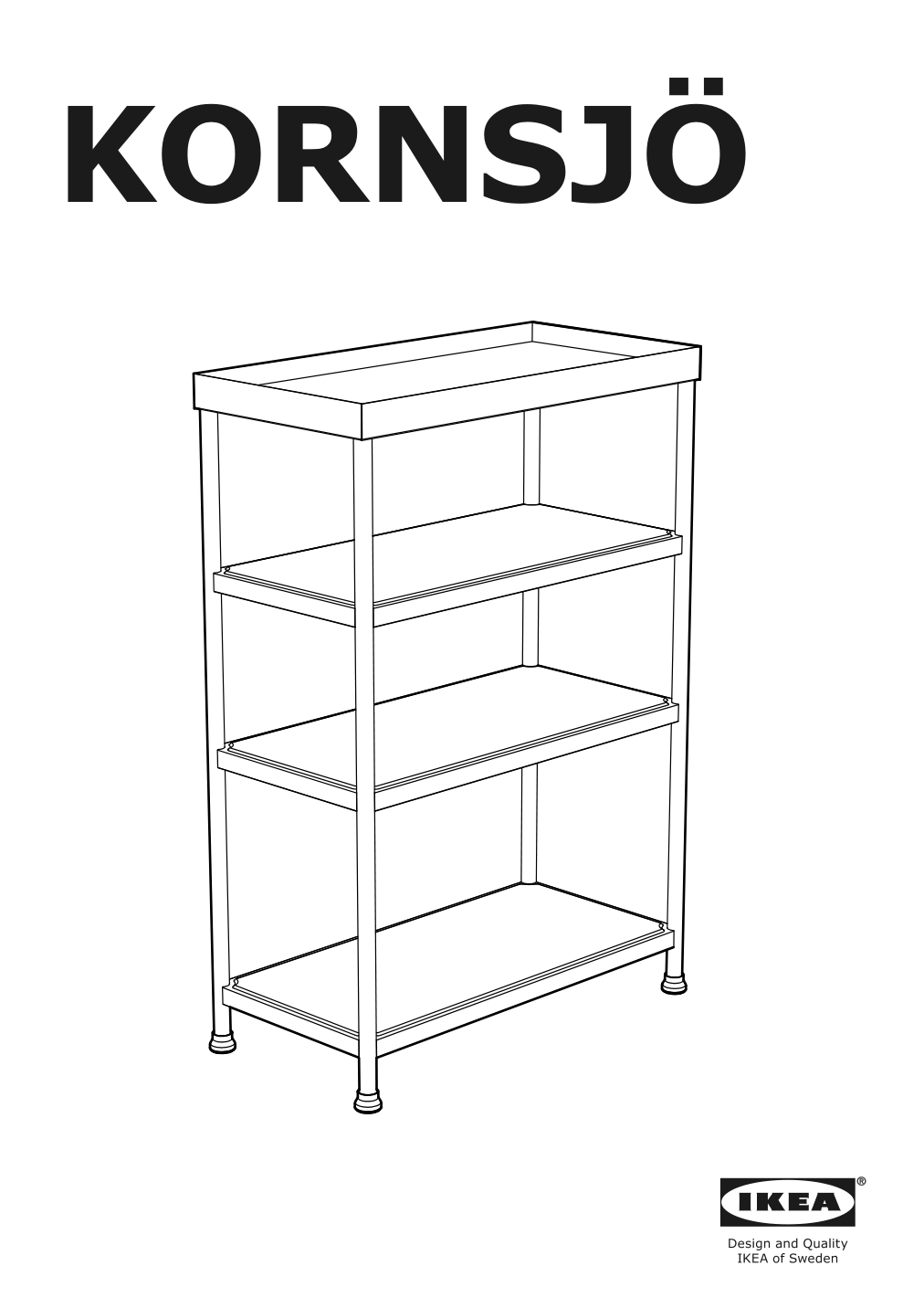 Assembly instructions for IKEA Kornsjoe shelf unit black | Page 1 - IKEA KORNSJÖ shelf unit 504.554.13