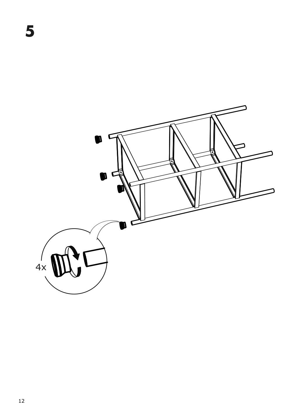 Assembly instructions for IKEA Kornsjoe shelf unit black | Page 12 - IKEA KORNSJÖ shelf unit 504.554.13