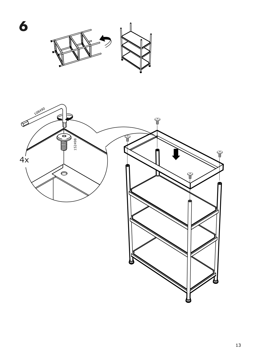 Assembly instructions for IKEA Kornsjoe shelf unit black | Page 13 - IKEA KORNSJÖ shelf unit 504.554.13