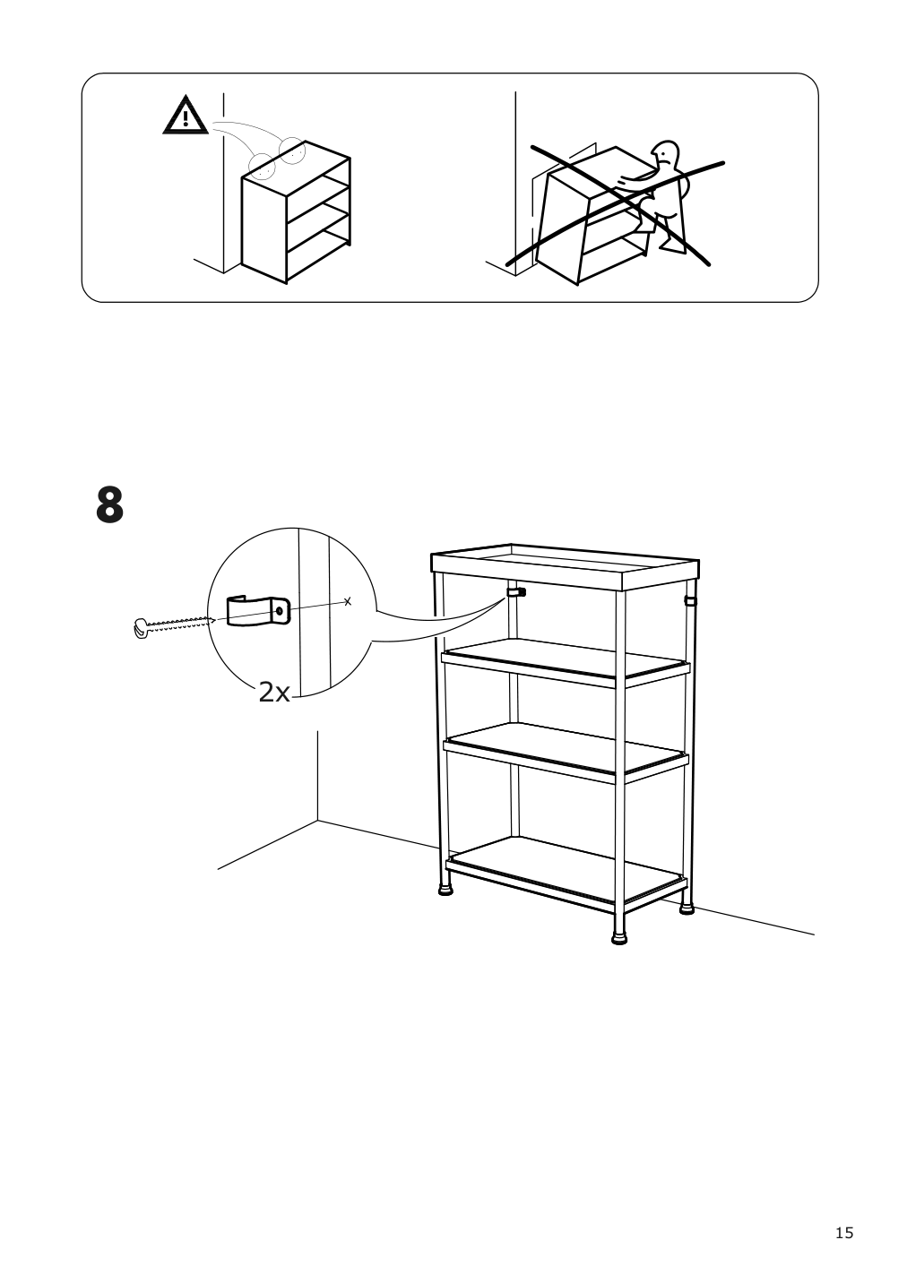 Assembly instructions for IKEA Kornsjoe shelf unit black | Page 15 - IKEA KORNSJÖ shelf unit 504.554.13