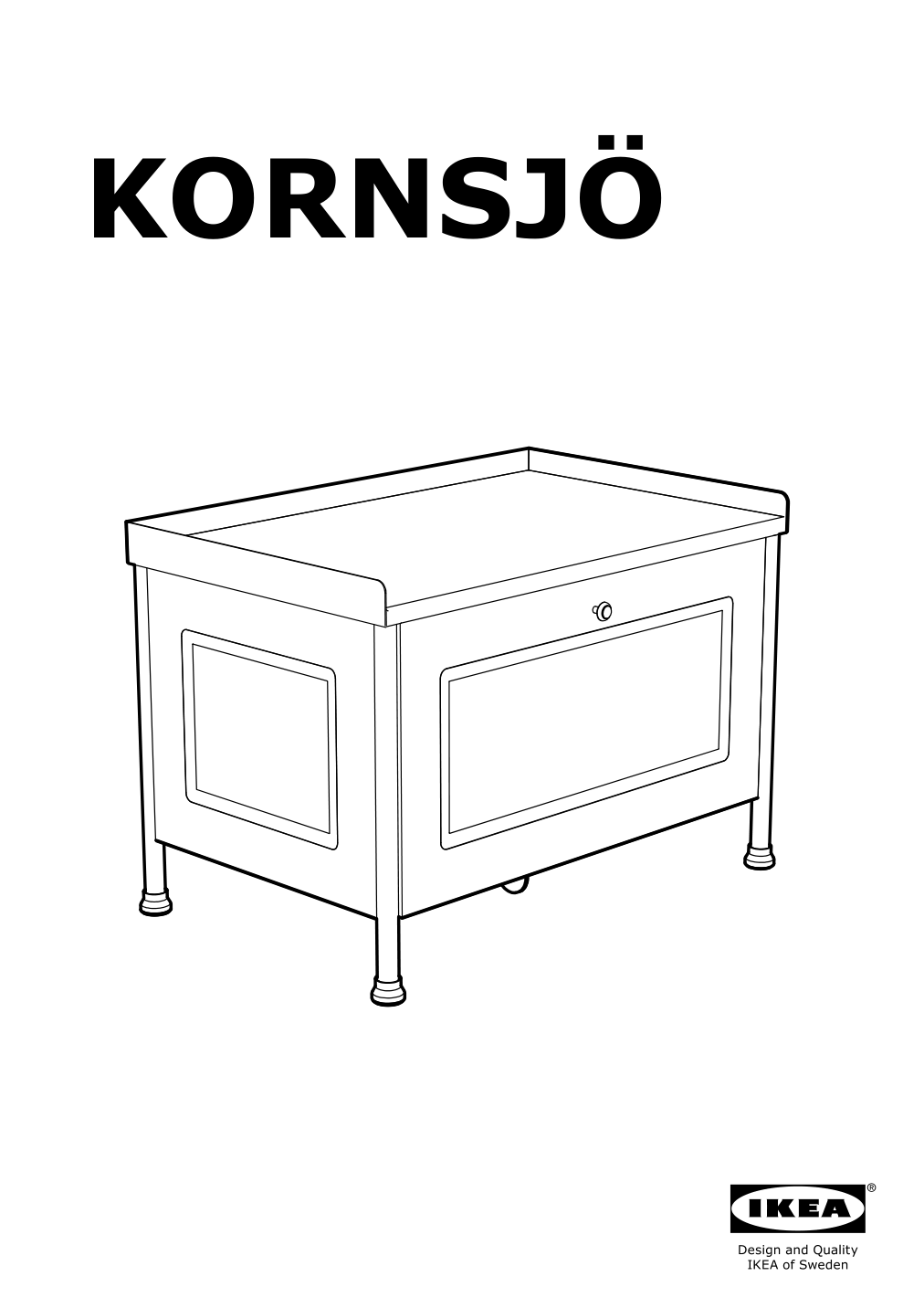 Assembly instructions for IKEA Kornsjoe storage bench black | Page 1 - IKEA KORNSJÖ storage bench 904.715.81