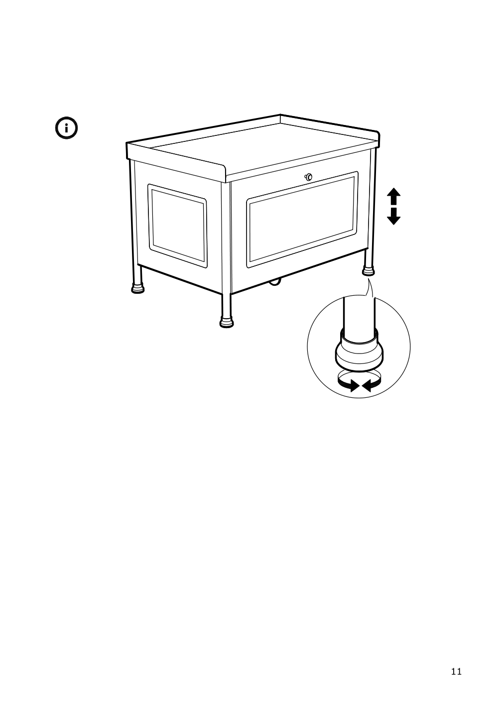 Assembly instructions for IKEA Kornsjoe storage bench black | Page 11 - IKEA KORNSJÖ storage bench 904.715.81