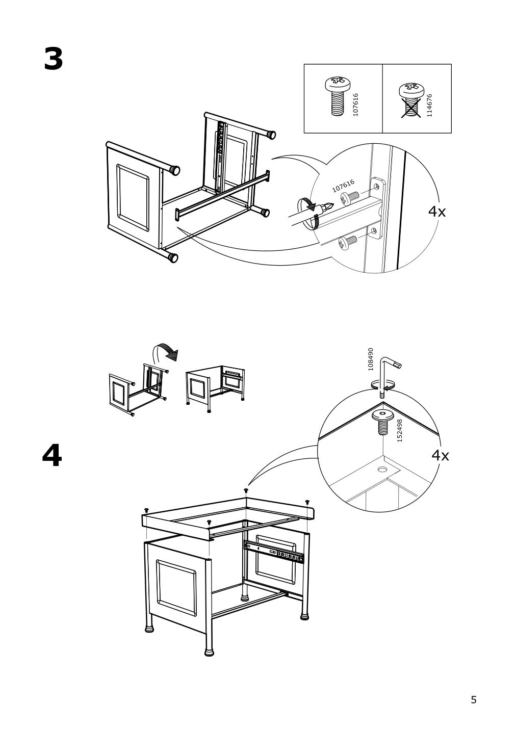 Assembly instructions for IKEA Kornsjoe storage bench black | Page 5 - IKEA KORNSJÖ storage bench 904.715.81