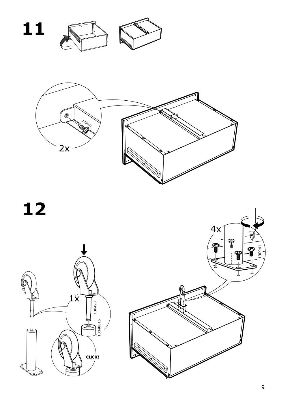 Assembly instructions for IKEA Kornsjoe storage bench black | Page 9 - IKEA KORNSJÖ storage bench 904.715.81