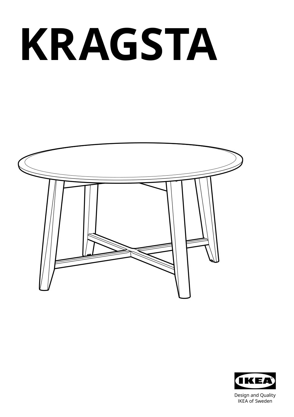 Assembly instructions for IKEA Kragsta coffee table white | Page 1 - IKEA KRAGSTA coffee table 202.866.38