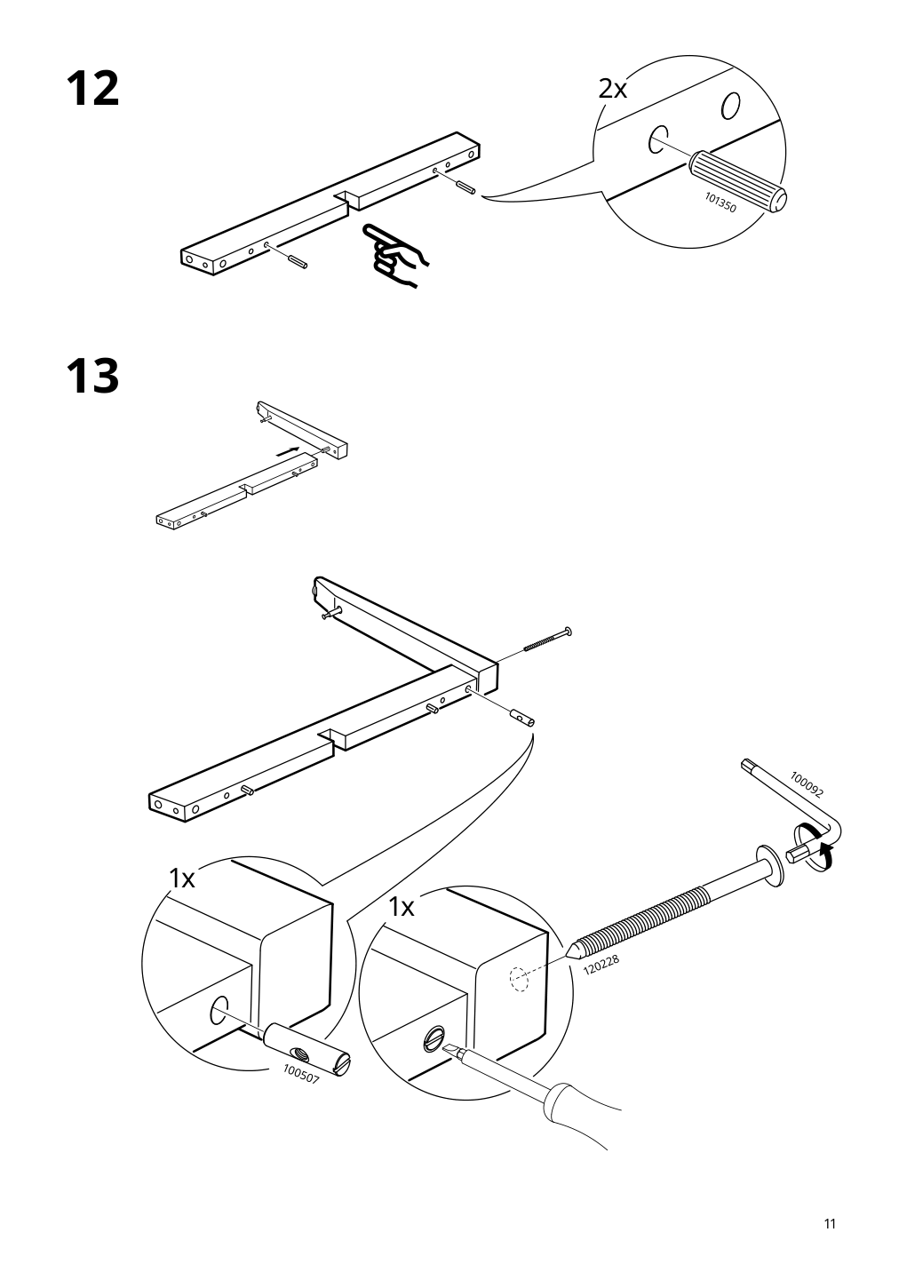 Assembly instructions for IKEA Kragsta coffee table white | Page 11 - IKEA KRAGSTA coffee table 202.866.38