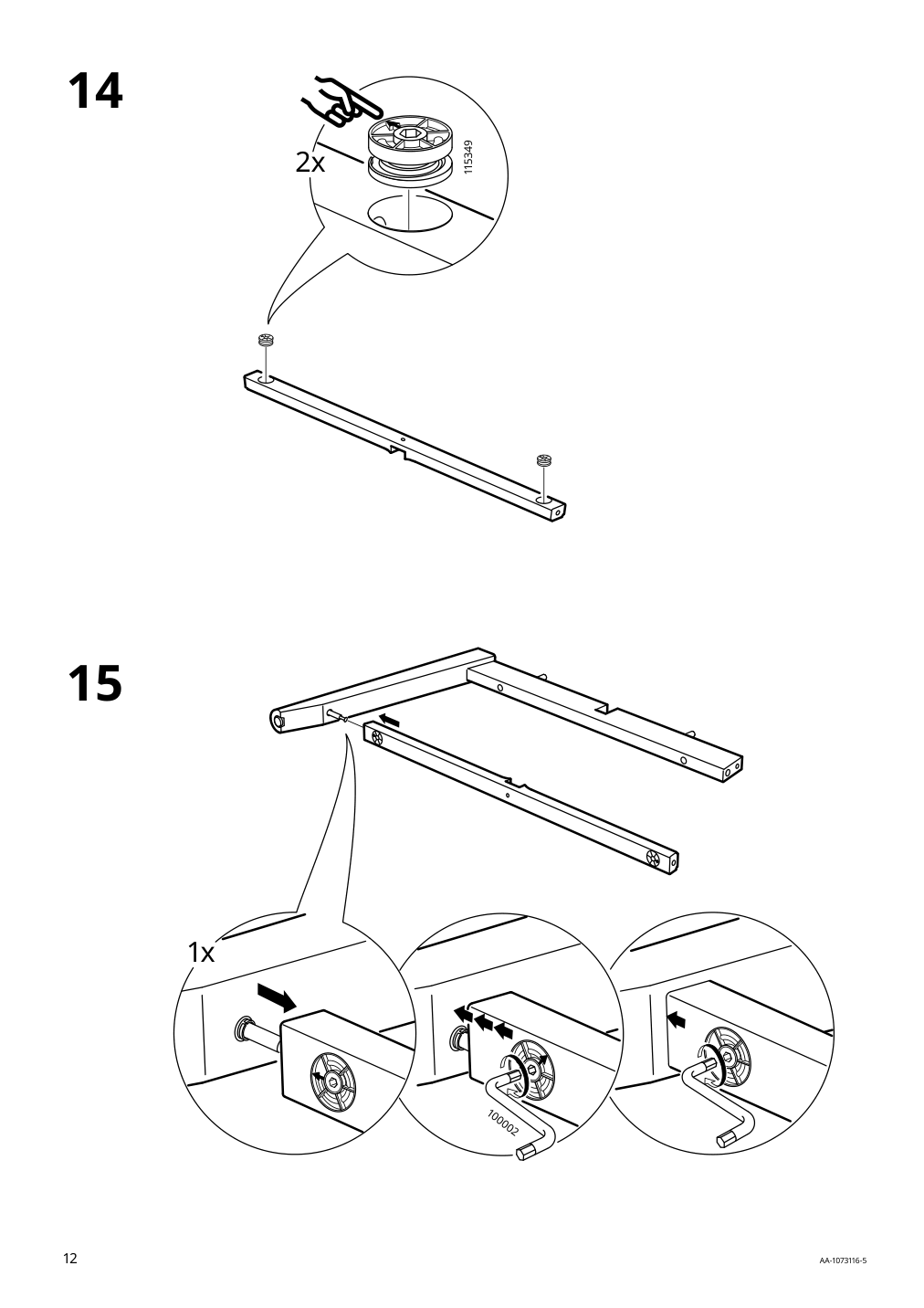 Assembly instructions for IKEA Kragsta coffee table white | Page 12 - IKEA KRAGSTA coffee table 202.866.38