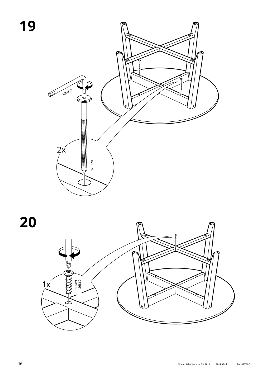 Assembly instructions for IKEA Kragsta coffee table white | Page 16 - IKEA KRAGSTA coffee table 202.866.38