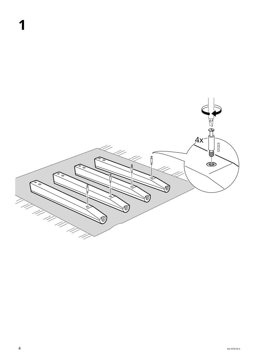 Assembly instructions for IKEA Kragsta coffee table white | Page 4 - IKEA KRAGSTA coffee table 202.866.38