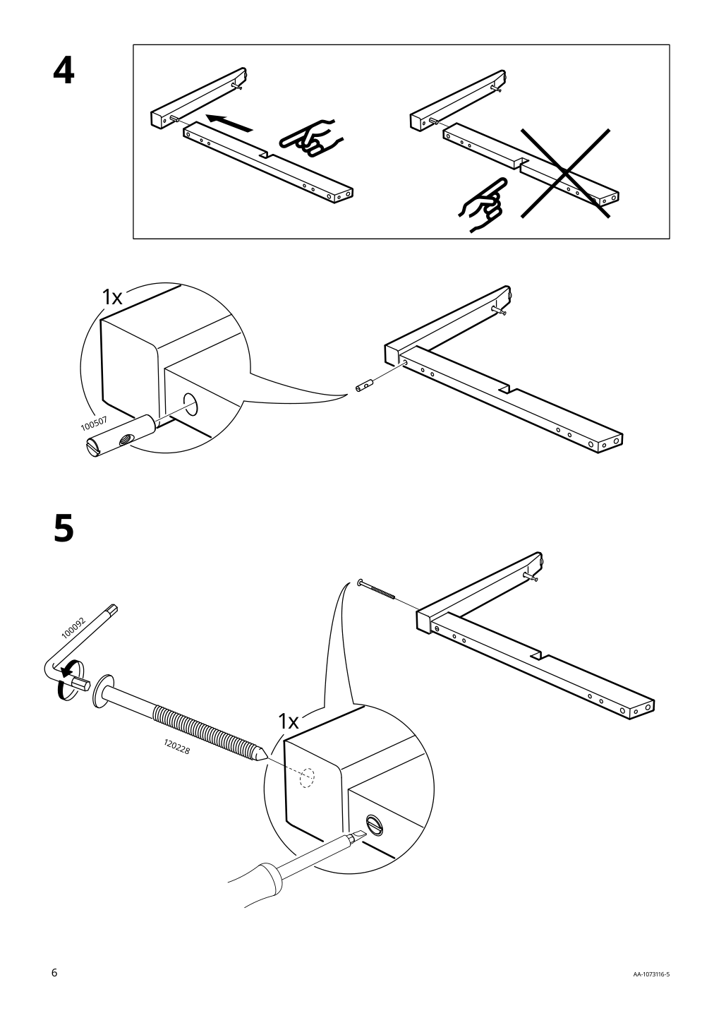 Assembly instructions for IKEA Kragsta coffee table white | Page 6 - IKEA KRAGSTA coffee table 202.866.38