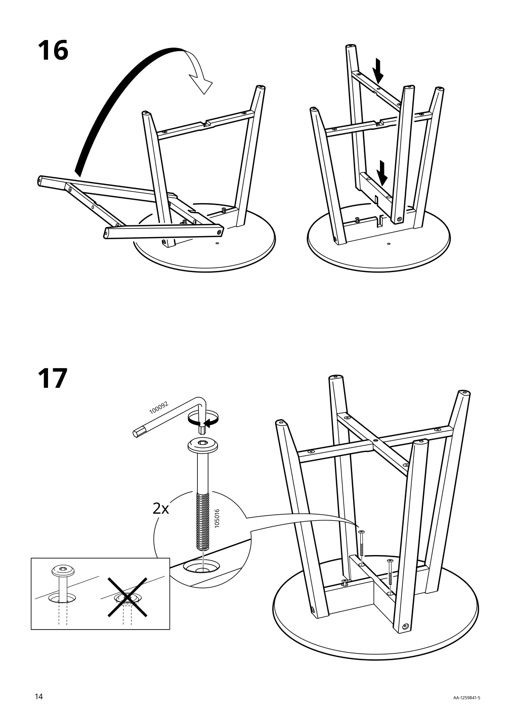 Assembly instructions for IKEA Kragsta nesting tables set of 2 white | Page 14 - IKEA KRAGSTA nesting tables, set of 2 202.998.29