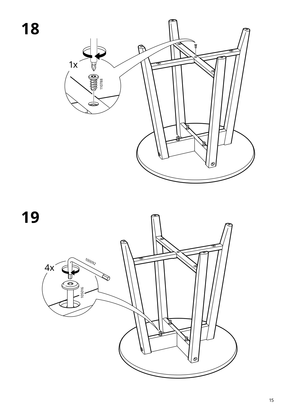 Assembly instructions for IKEA Kragsta nesting tables set of 2 white | Page 15 - IKEA KRAGSTA nesting tables, set of 2 202.998.29