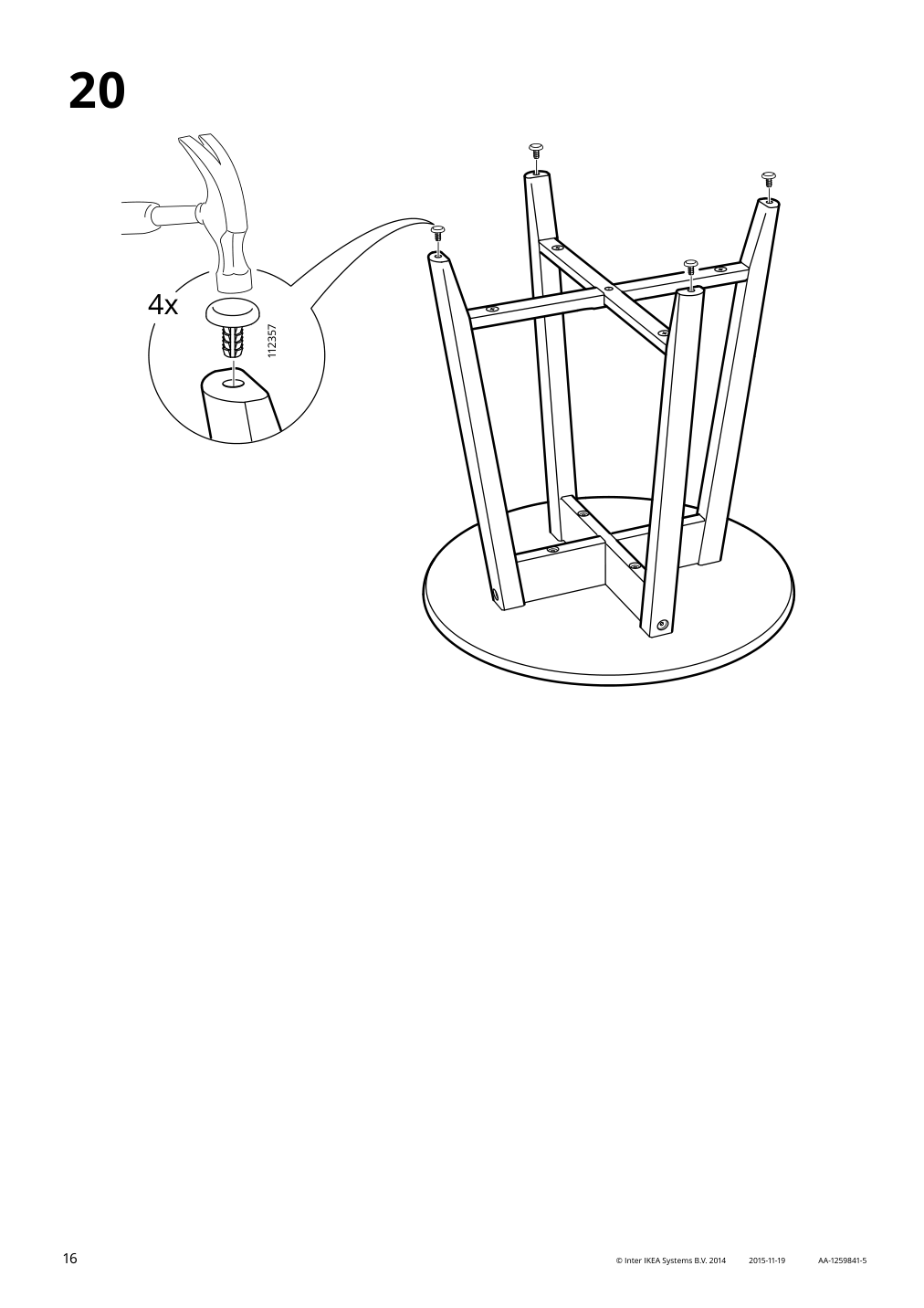 Assembly instructions for IKEA Kragsta nesting tables set of 2 white | Page 16 - IKEA KRAGSTA nesting tables, set of 2 202.998.29