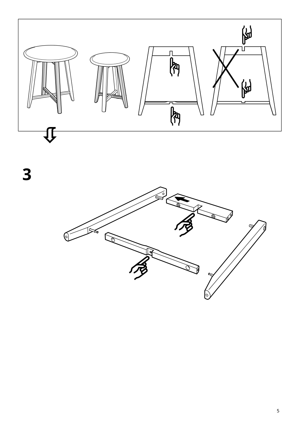 Assembly instructions for IKEA Kragsta nesting tables set of 2 white | Page 5 - IKEA KRAGSTA nesting tables, set of 2 202.998.29