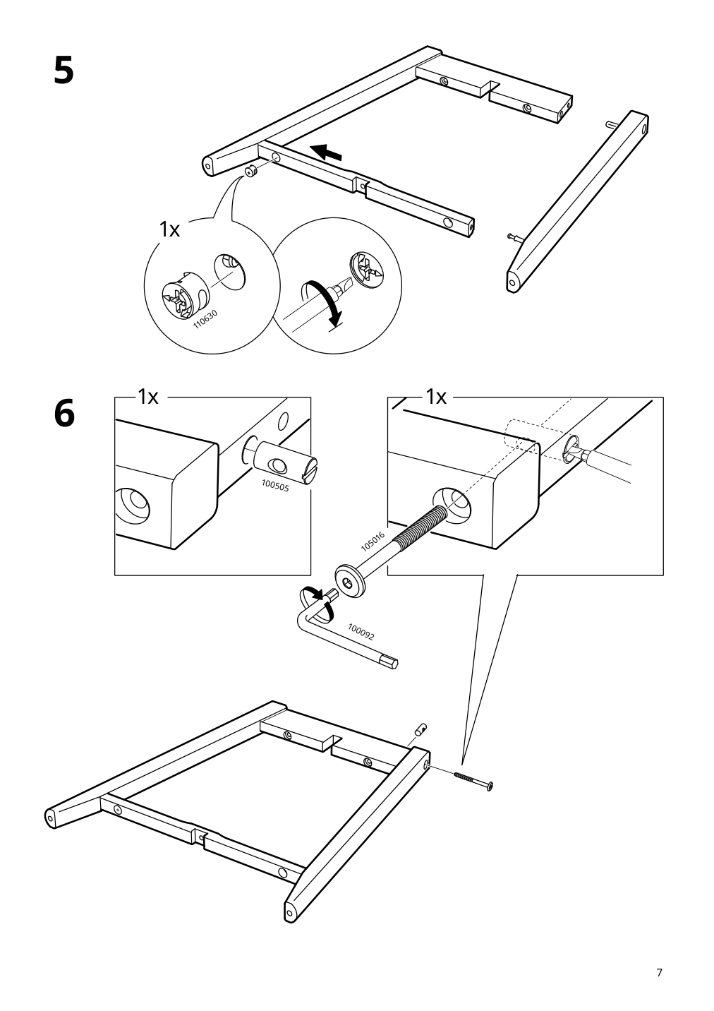 Assembly instructions for IKEA Kragsta nesting tables set of 2 white | Page 7 - IKEA KRAGSTA nesting tables, set of 2 202.998.29