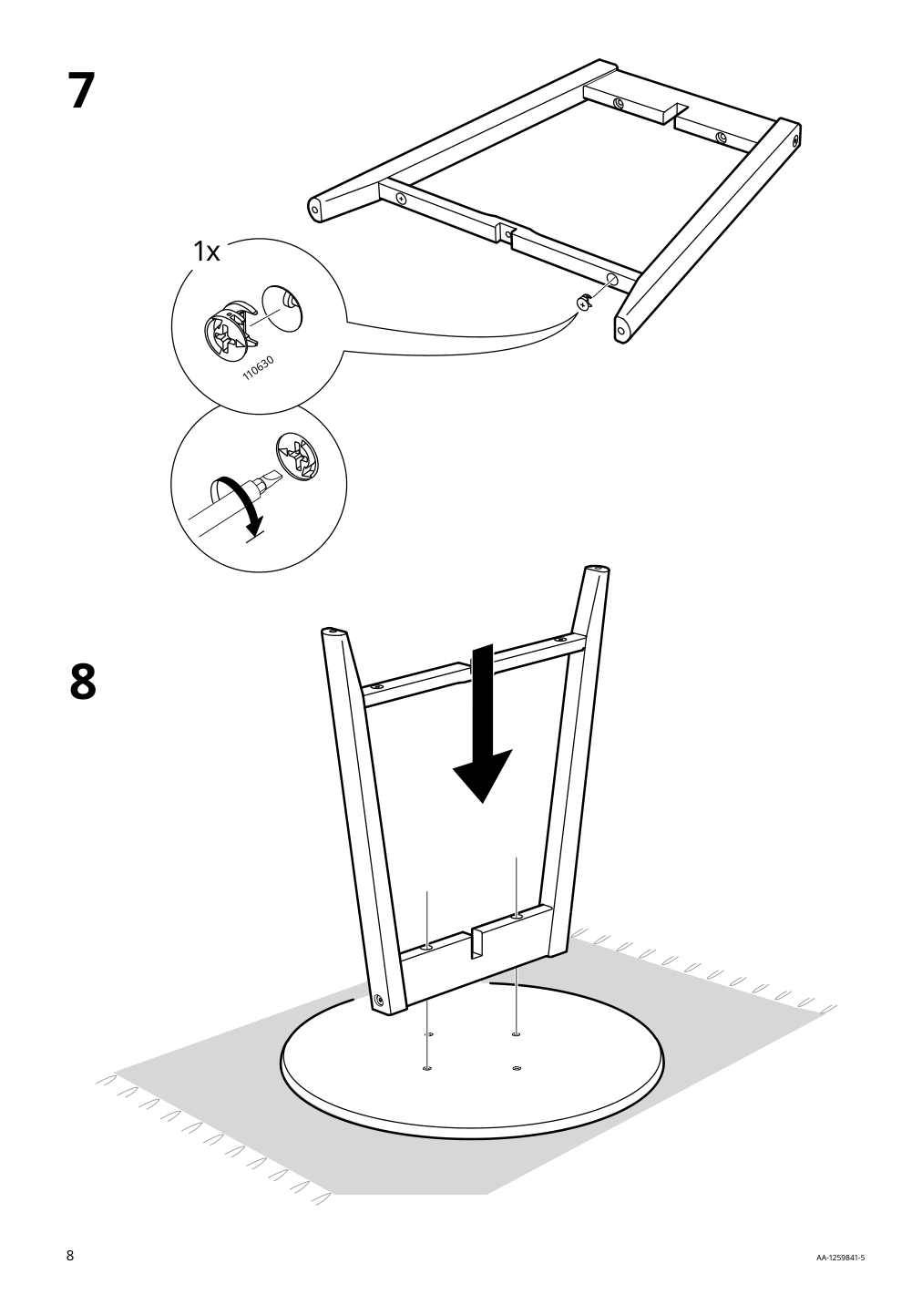 Assembly instructions for IKEA Kragsta nesting tables set of 2 white | Page 8 - IKEA KRAGSTA nesting tables, set of 2 202.998.29