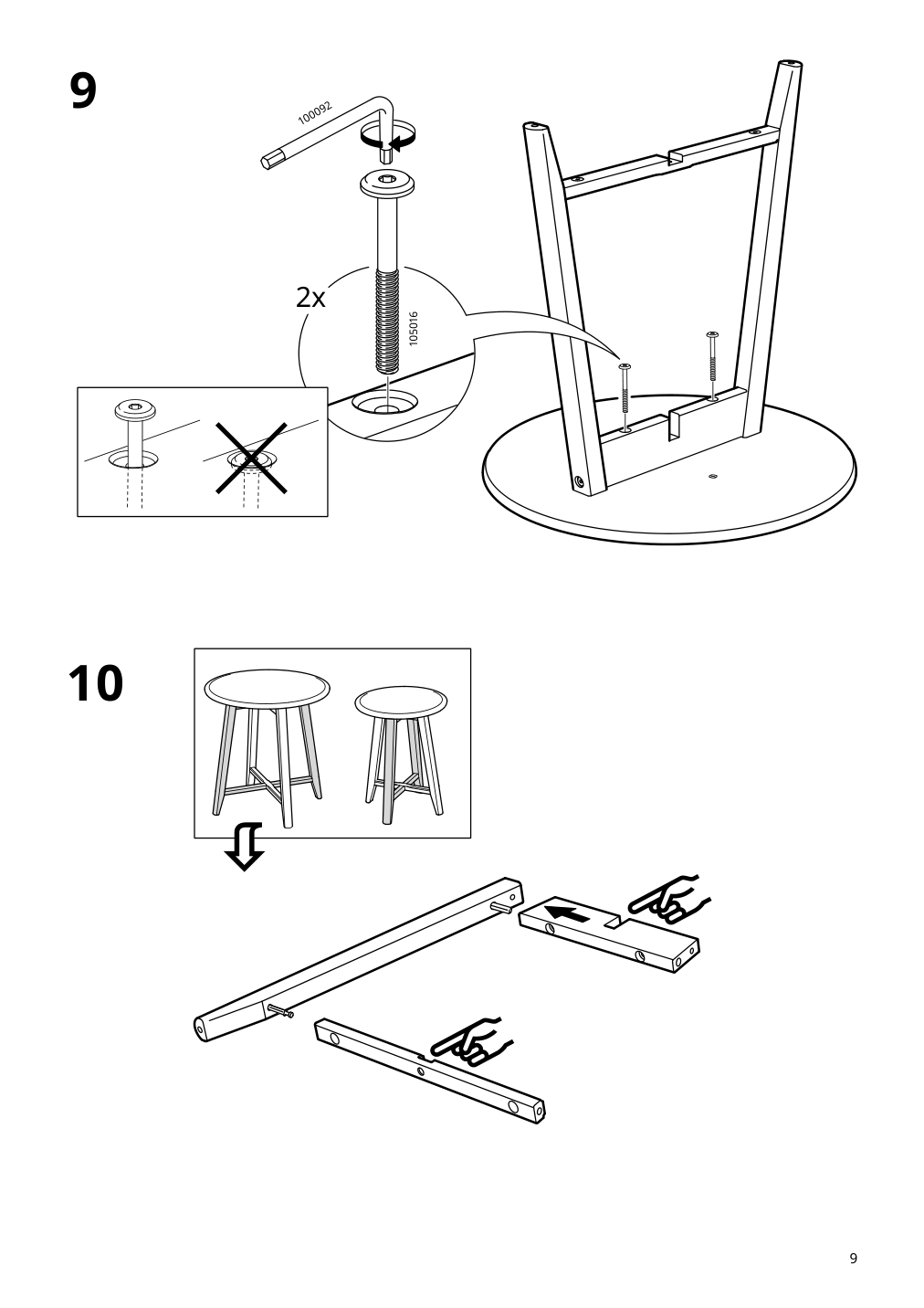 Assembly instructions for IKEA Kragsta nesting tables set of 2 white | Page 9 - IKEA KRAGSTA nesting tables, set of 2 202.998.29