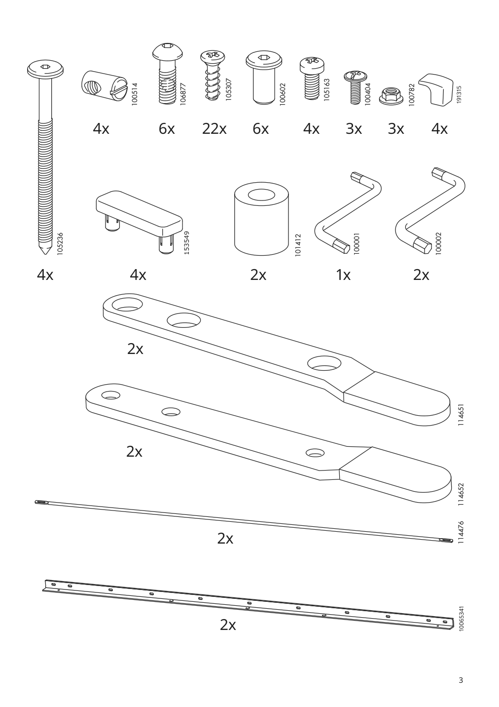 Assembly instructions for IKEA Kritter bed frame and guard rail junior gray | Page 3 - IKEA KRITTER bed frame with slatted bed base 193.998.82