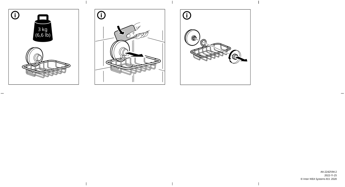 Assembly instructions for IKEA Krokfjorden soap dish with suction cup zinc plated | Page 2 - IKEA KROKFJORDEN soap dish with suction cup 804.540.06