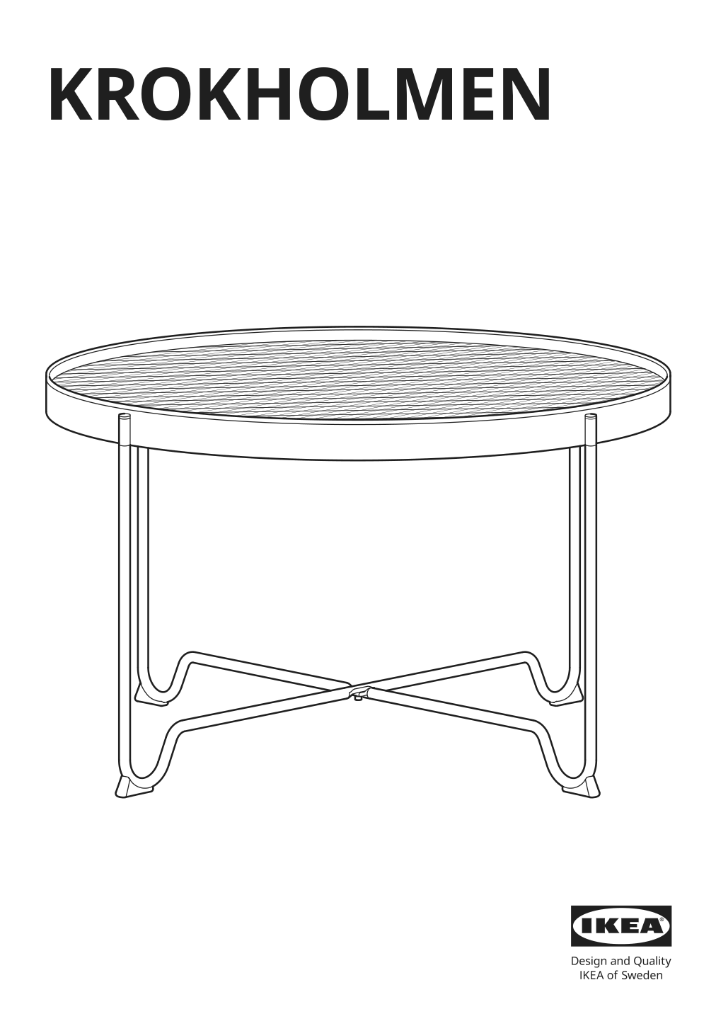 Assembly instructions for IKEA Krokholmen coffee table outdoor beige | Page 1 - IKEA JUTHOLMEN 4-seat conversation set, outdoor 793.851.46