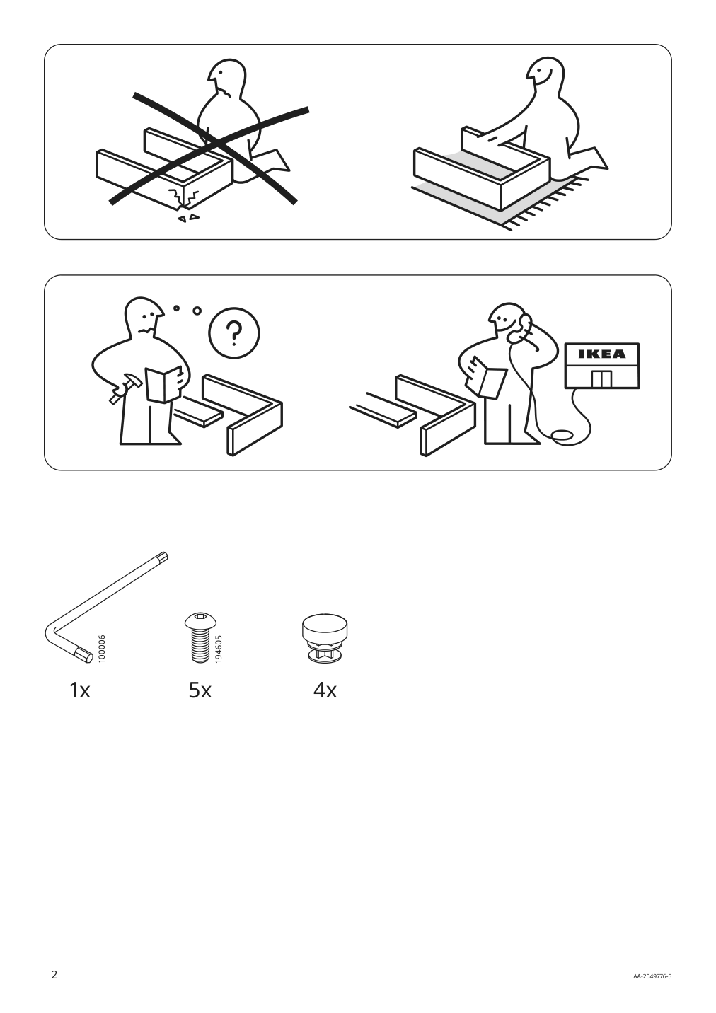 Assembly instructions for IKEA Krokholmen coffee table outdoor beige | Page 2 - IKEA JUTHOLMEN 4-seat conversation set, outdoor 793.851.46