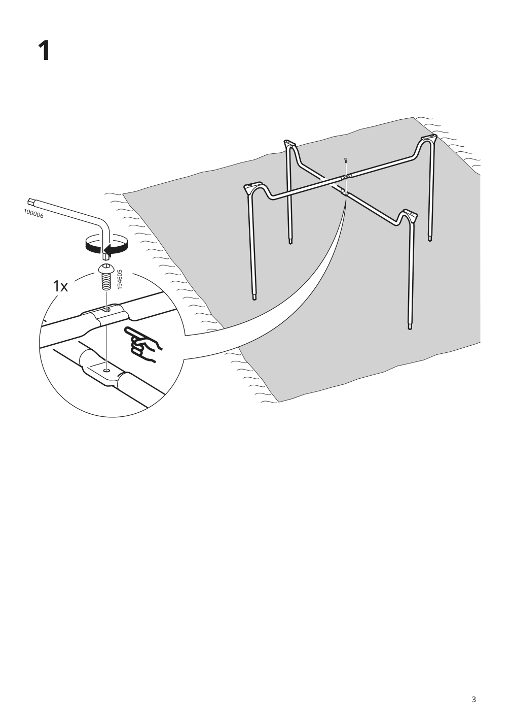 Assembly instructions for IKEA Krokholmen coffee table outdoor beige | Page 3 - IKEA JUTHOLMEN 4-seat conversation set, outdoor 793.851.46