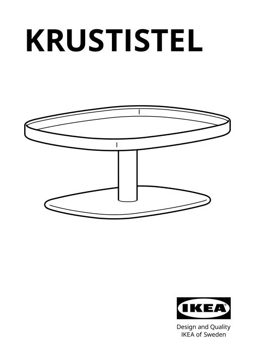 Assembly instructions for IKEA Krustistel serving stand bamboo turquoise | Page 1 - IKEA KRUSTISTEL serving stand 505.857.87