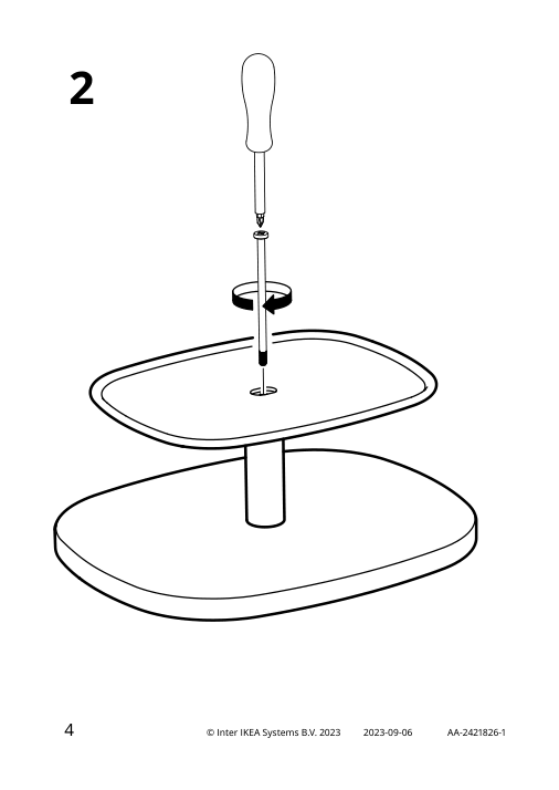 Assembly instructions for IKEA Krustistel serving stand bamboo turquoise | Page 4 - IKEA KRUSTISTEL serving stand 505.857.87