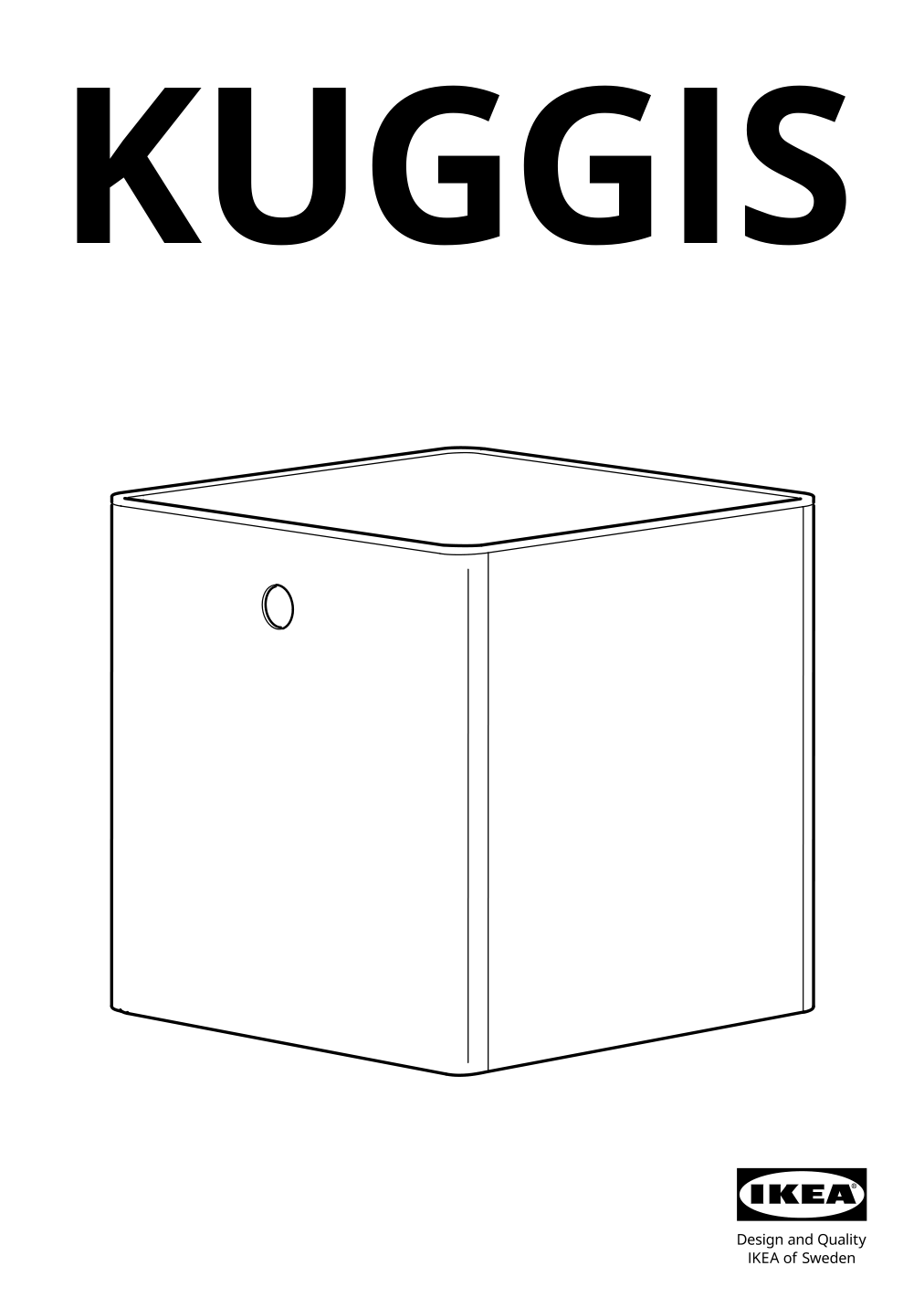 Assembly instructions for IKEA Kuggis storage box with lid white | Page 1 - IKEA KUGGIS storage box with lid 005.268.75