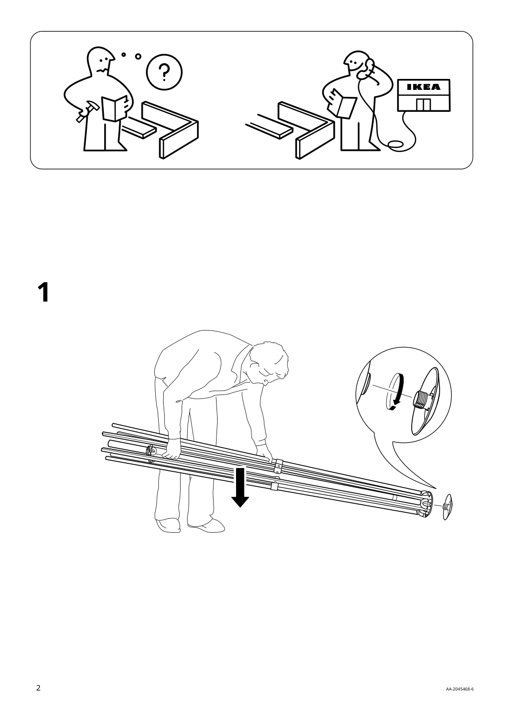 Assembly instructions for IKEA Kuggoe umbrella frame tilting gray | Page 2 - IKEA KUGGÖ / VÅRHOLMEN umbrella with base 093.247.07