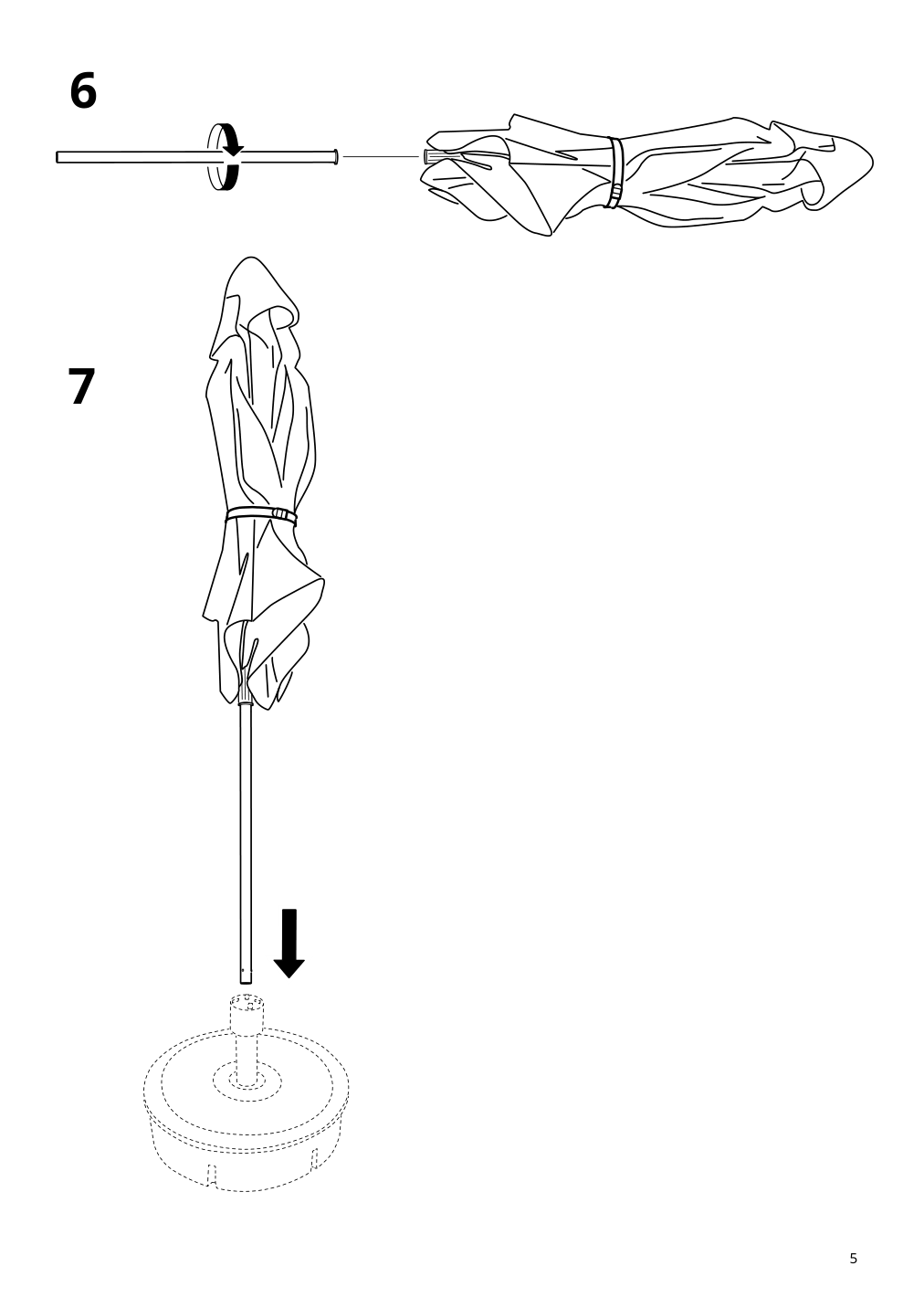 Assembly instructions for IKEA Kuggoe umbrella frame tilting gray | Page 5 - IKEA KUGGÖ / LINDÖJA umbrella with base 694.135.88