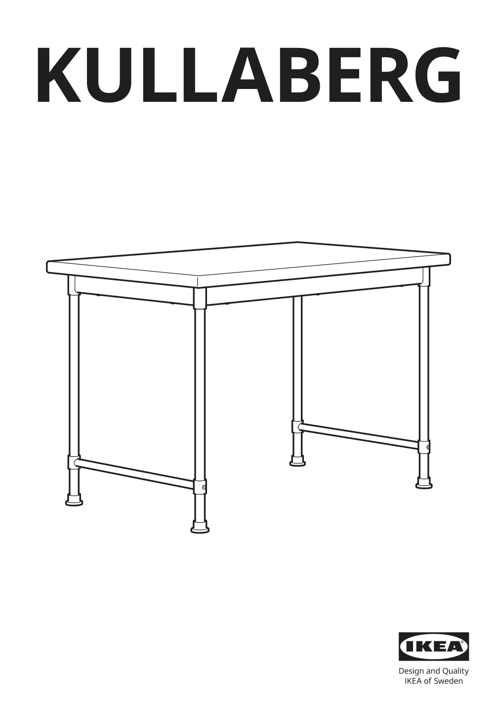 Assembly instructions for IKEA Kullaberg desk pine | Page 1 - IKEA KULLABERG desk 804.994.44