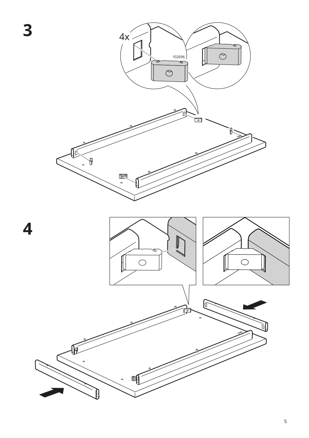 Assembly instructions for IKEA Kullaberg desk pine | Page 5 - IKEA KULLABERG desk 804.994.44