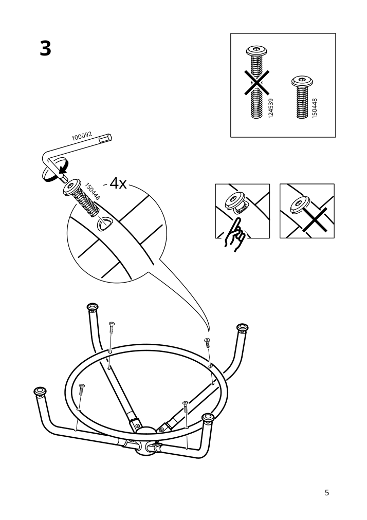 Assembly instructions for IKEA Kullaberg swivel chair black | Page 5 - IKEA FJÄLLBO/KULLABERG / GULLHULT desk and storage combination 294.365.77