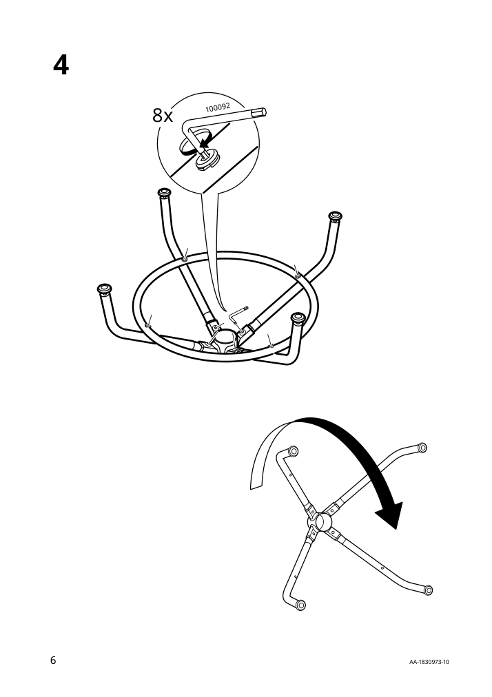 Assembly instructions for IKEA Kullaberg swivel chair black | Page 6 - IKEA FJÄLLBO/KULLABERG / GULLHULT desk and storage combination 294.365.77