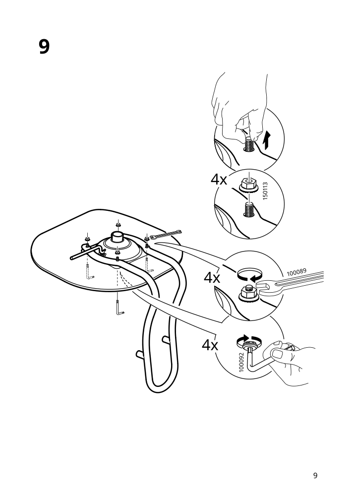 Assembly instructions for IKEA Kullaberg swivel chair black | Page 9 - IKEA FJÄLLBO/KULLABERG / GULLHULT desk and storage combination 294.365.77