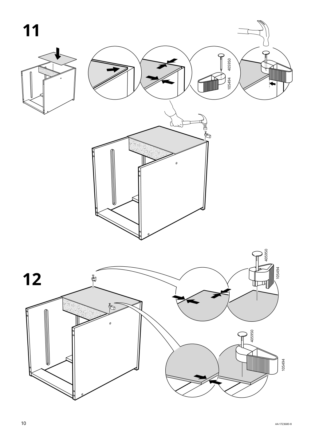 Assembly instructions for IKEA Kullen 2 drawer chest black brown | Page 10 - IKEA KULLEN 2-drawer chest 603.221.30