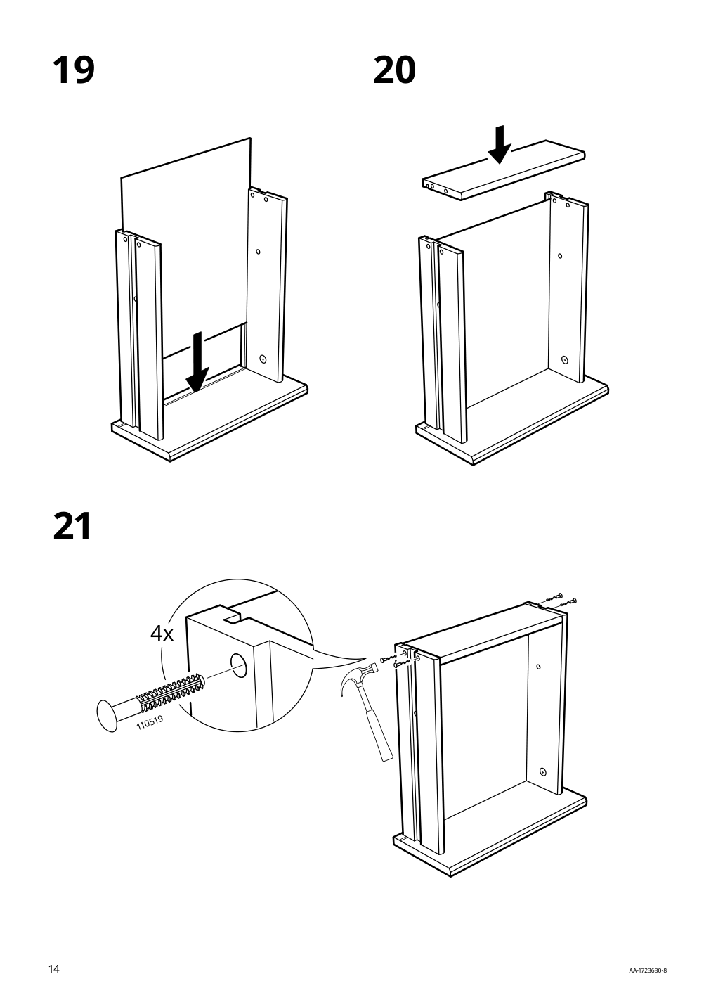 Assembly instructions for IKEA Kullen 2 drawer chest black brown | Page 14 - IKEA KULLEN 2-drawer chest 603.221.30