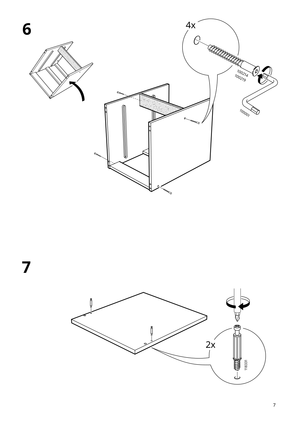 Assembly instructions for IKEA Kullen 2 drawer chest black brown | Page 7 - IKEA KULLEN 2-drawer chest 603.221.30